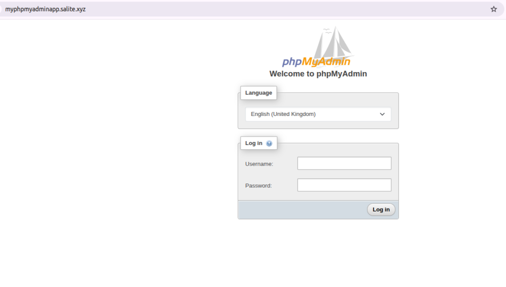 Access phpMyAdmin