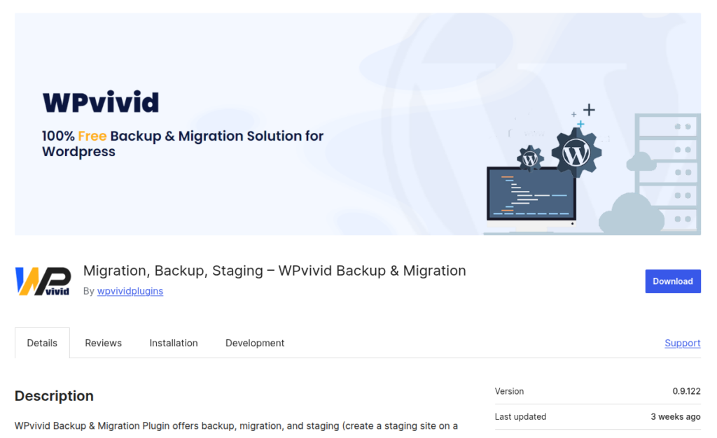 WordPress staging plugins - WPVivid Staging Plugin