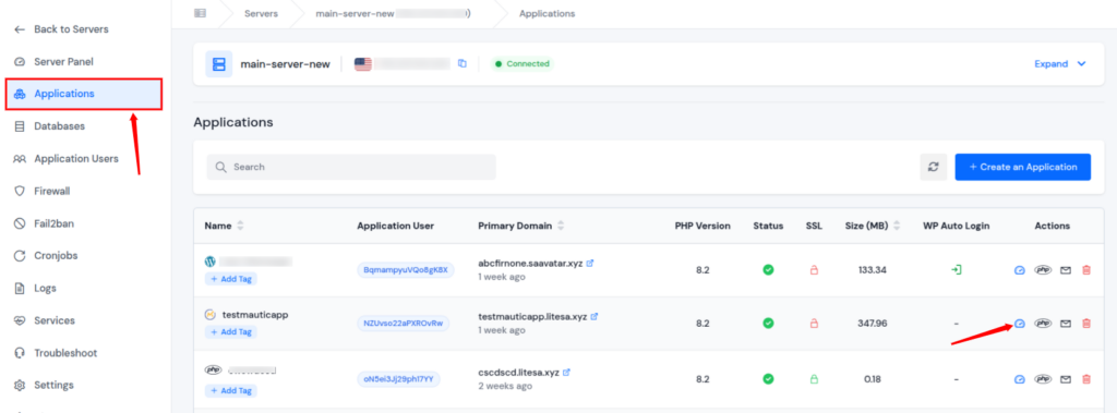 application dashboard - Website Not Secure