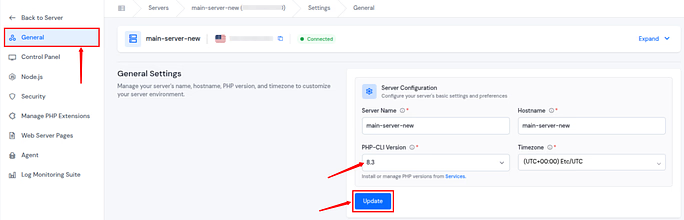 php cli version - Deploy Bagisto