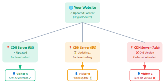 Content Delivery Networks - WordPress changes not showing