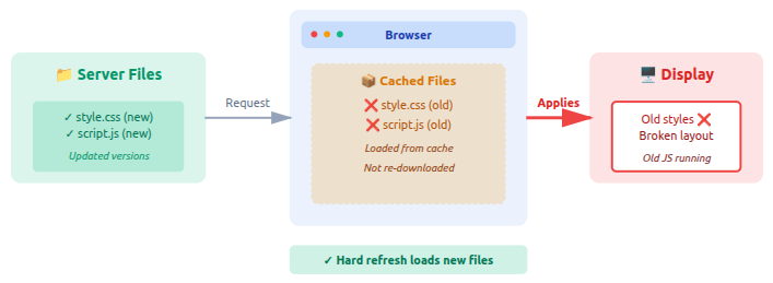 CSS and JavaScript Caching - WordPress changes not showing