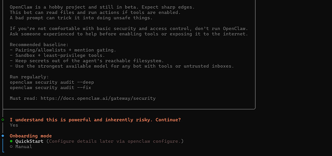 onboarding mode - OpenClaw
