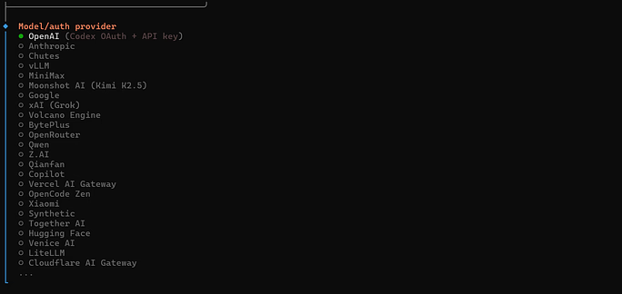ai model provider - OpenClaw