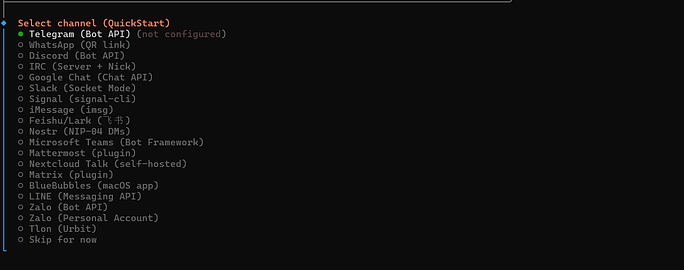 communication channel - OpenClaw