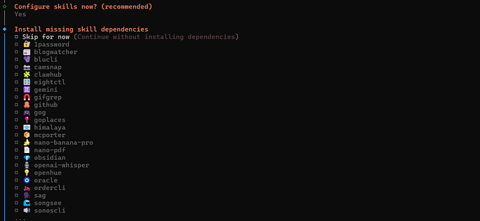 install skills - OpenClaw