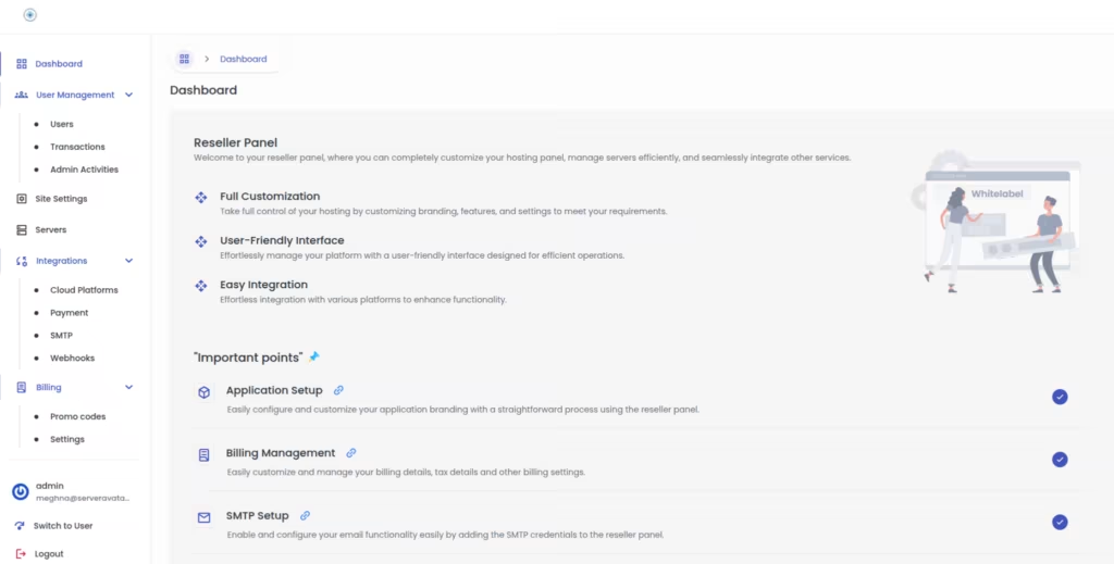 Reseller Hosting Panel - website hosting
