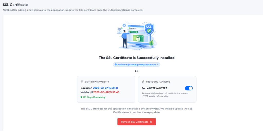 Automatic SSL certificate