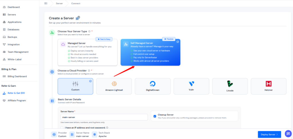 Self managed server - Managed or Self-Managed Hosting