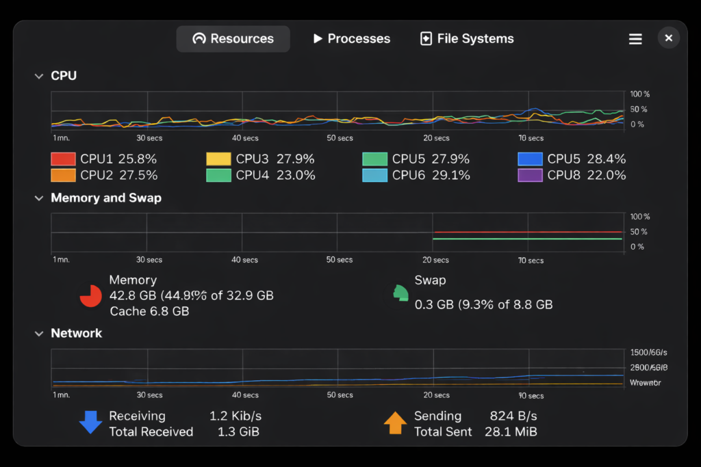 System Monitor - Ubuntu 26.04 LTS