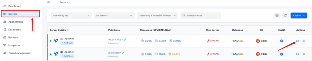 server dashboard - Integrate Slack 