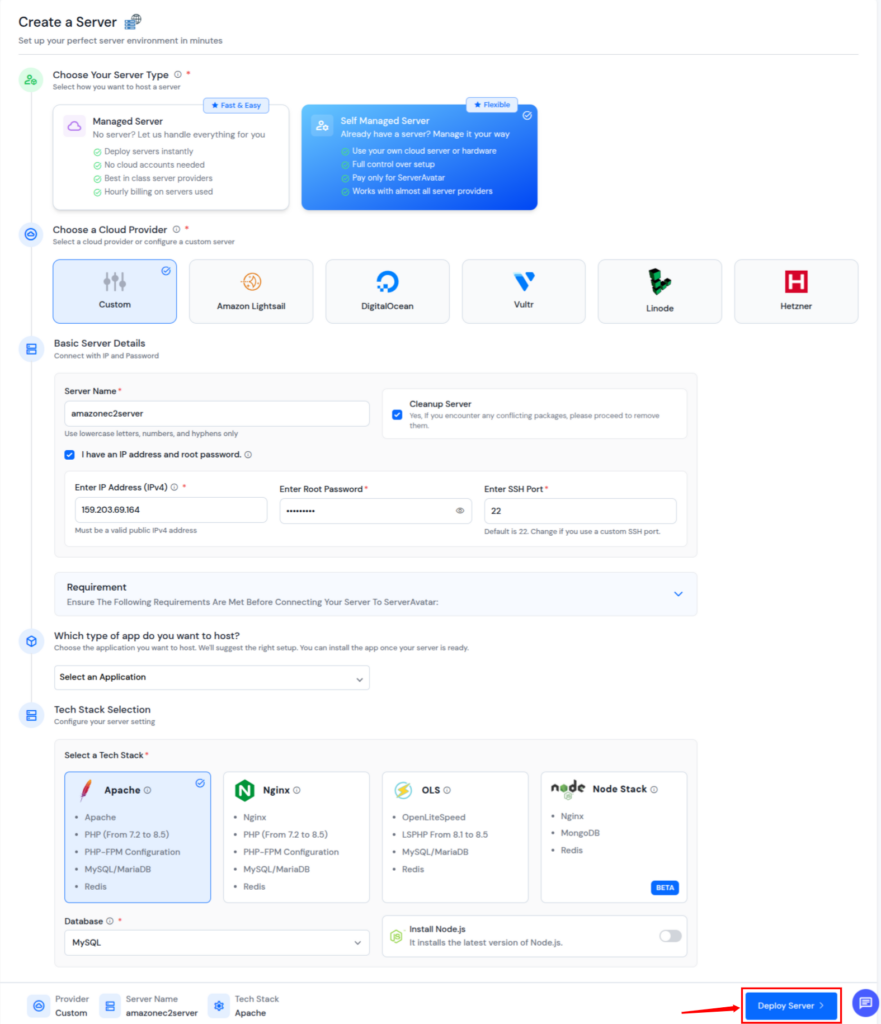 Self managed server - AWS Lightsail vs EC2