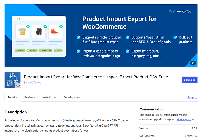 Product Import Export - WooCommerce Inventory Management