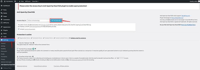 configure antispam - Stop Contact Form Spam