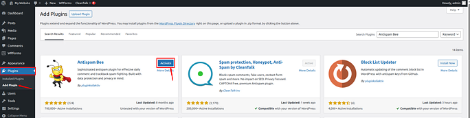 antispam bee - Stop Contact Form Spam
