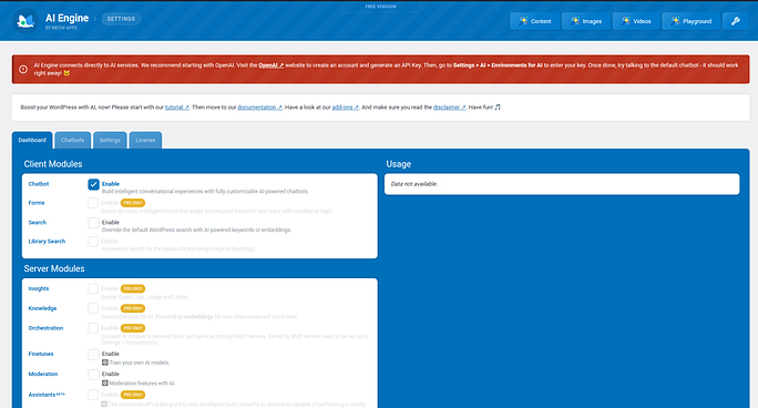 ai engine - Add ChatGPT to WordPress