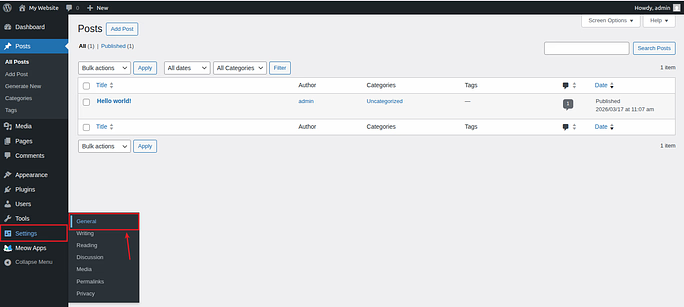 general settings - Change WordPress Admin Email