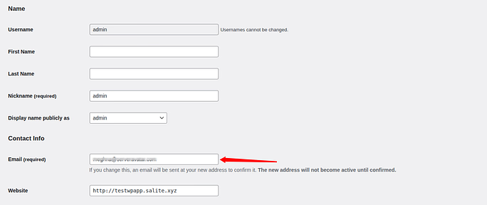 update email - Change WordPress Admin Email