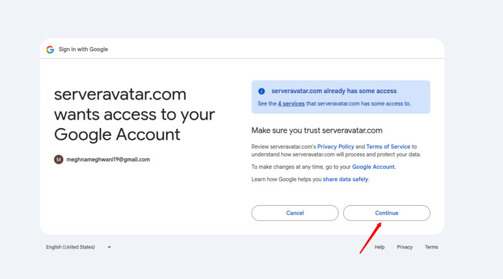 grant authorization - Google Drive Integration