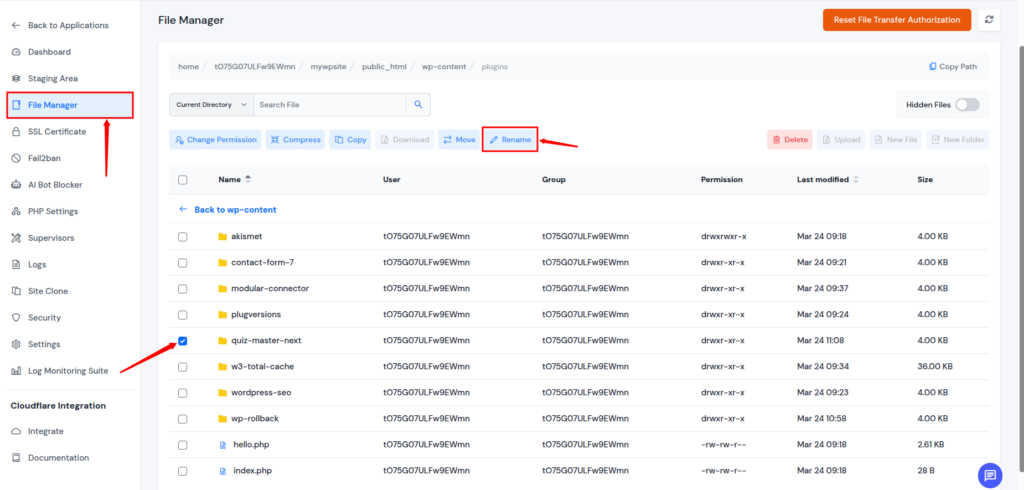 rename - Update WordPress Plugins
