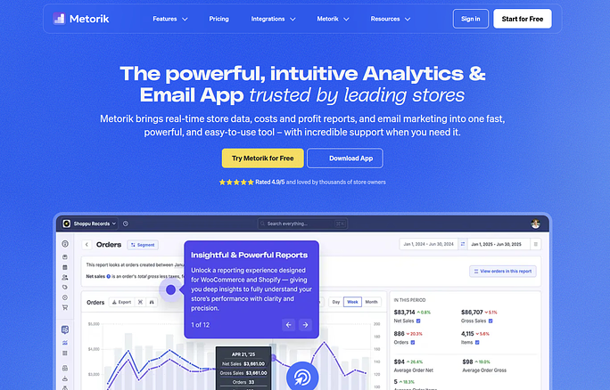 metorik - woocommerce reporting & analytics plugins