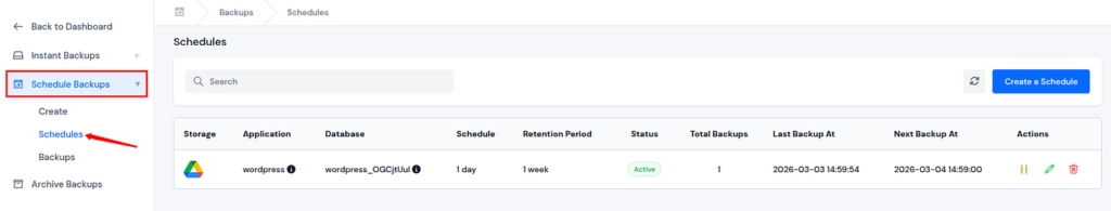 sheduled list - Google Drive Integration