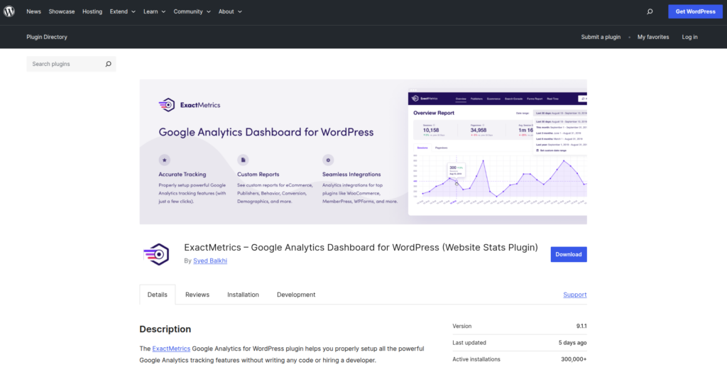 ExactMetrics - Google Analytics plugins