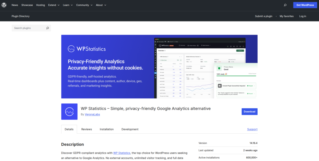 WP Statistics - Google Analytics plugins