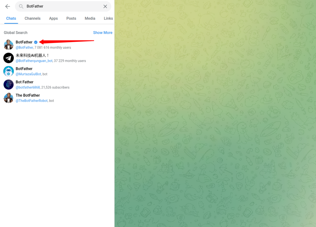 botfather - Integrate Telegram