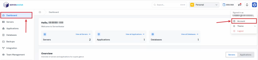 account - Integrate Telegram