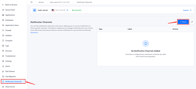 attach notification channel - Integrate Telegram