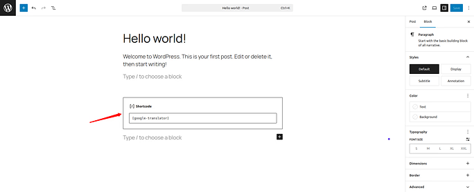 add translator - Google Translate To WordPress