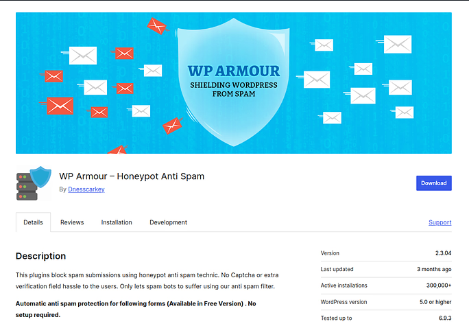 wp armour - Add CAPTCHA in WordPress