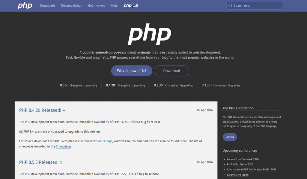 Start with PHP