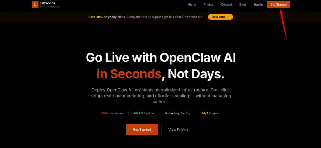 get started - Deploy OpenClaw AI