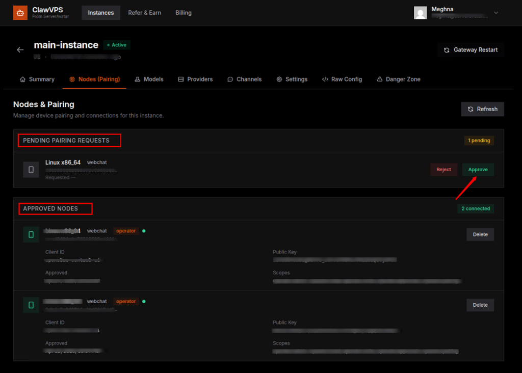 approve nodes - Deploy OpenClaw AI