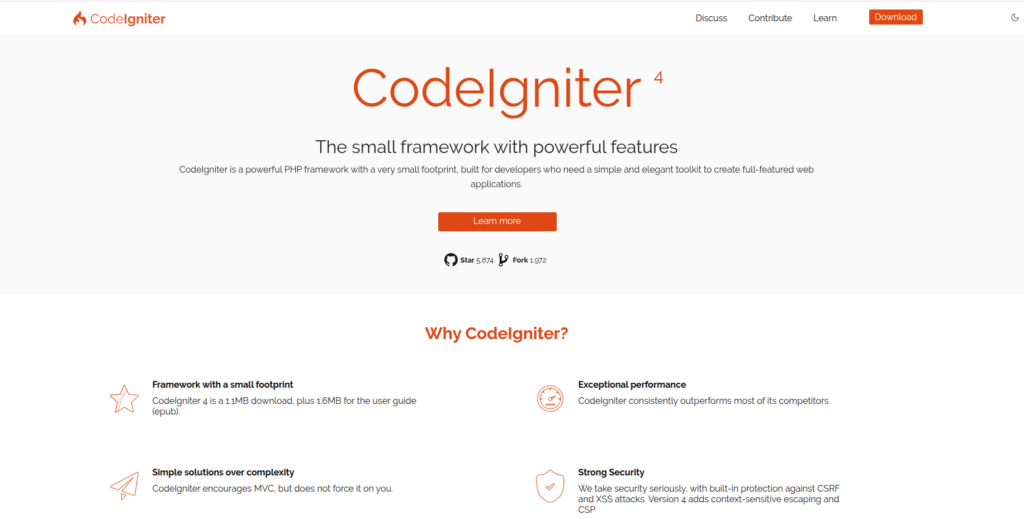 CodeIgniter - Best PHP frameworks
