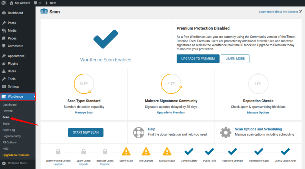 scan - WordPress backdoor