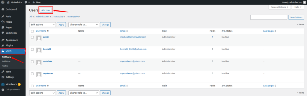 add nw user - WordPress user roles
