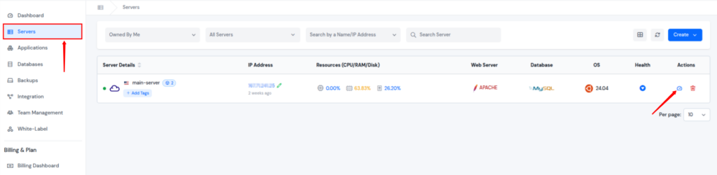 server dashboard - WordPress post-migration troubleshooting