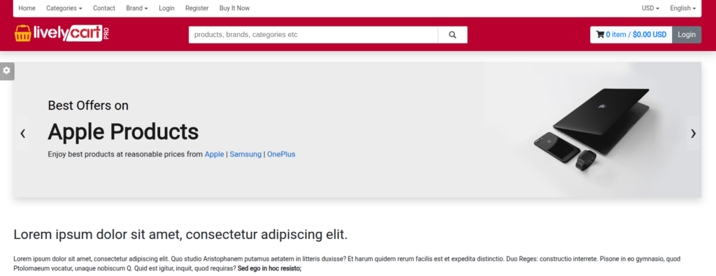 livelycart - Best PHP eCommerce Templates