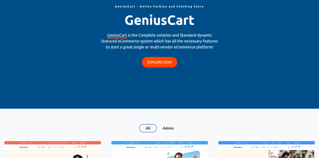 Geniuscart - Best PHP eCommerce Templates