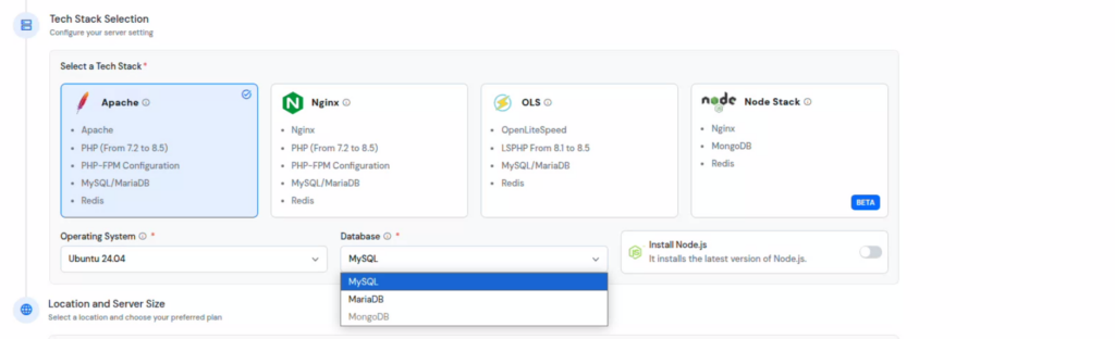 choosing web stack - PHP hosting setup checklist