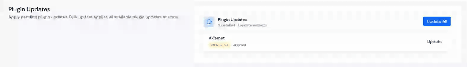 Plugin Update - WordPress Toolkit
