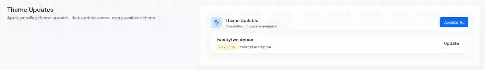 Theme Update - WordPress Toolkit
