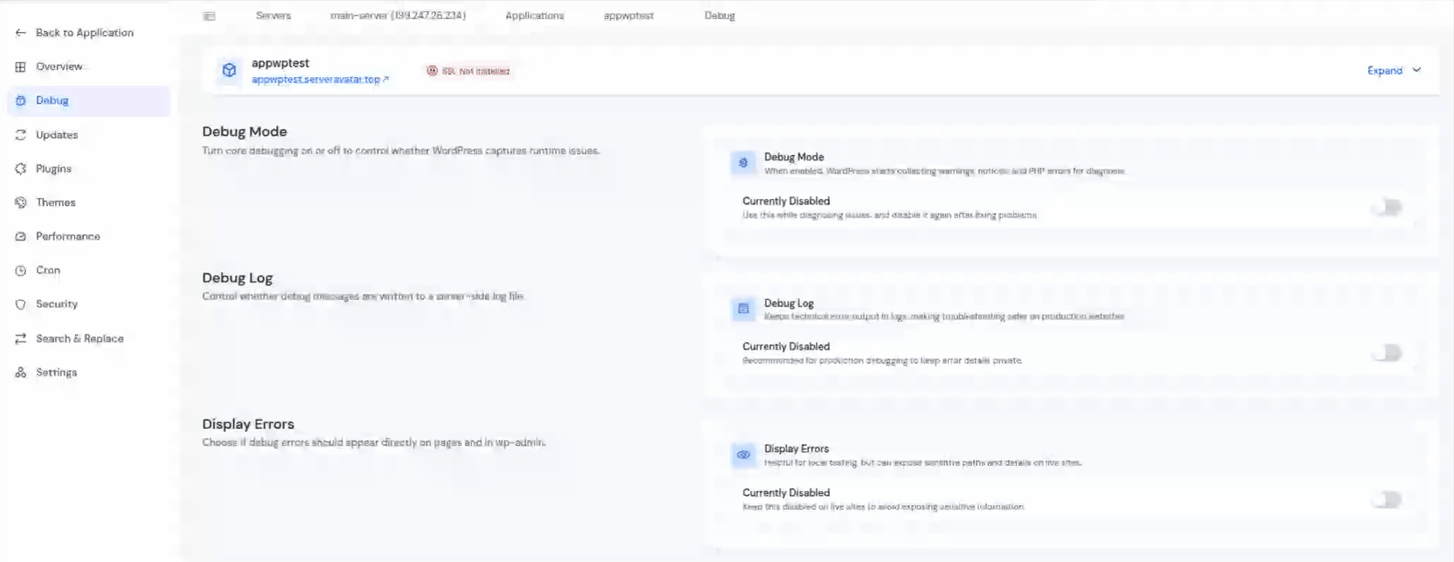 Updates - WordPress Toolkit