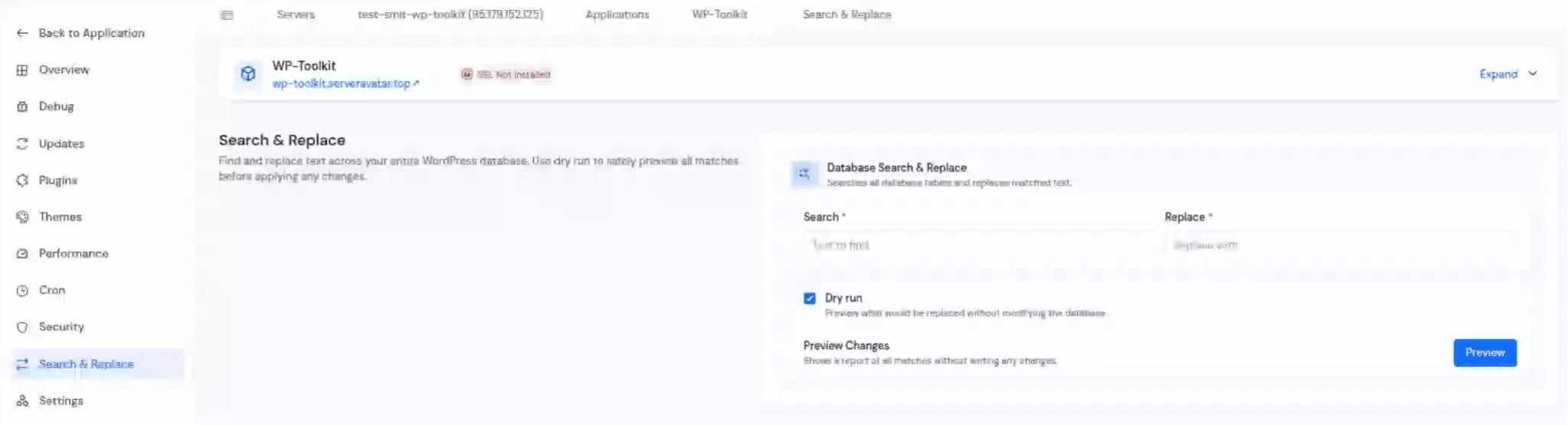 Settings - WordPress Toolkit