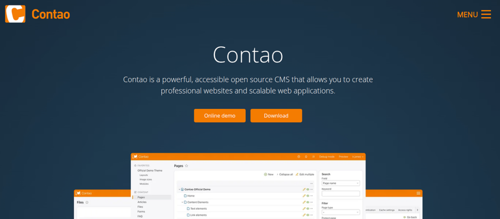 Contao - best PHP CMS