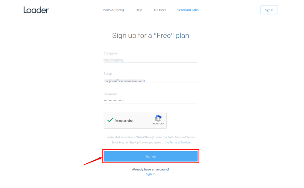 Signup -  stress testing WordPress websites