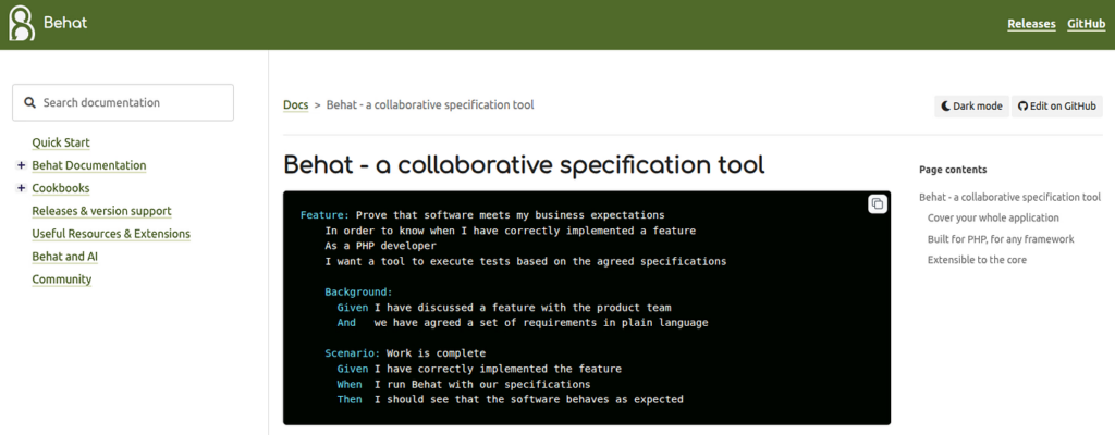 Behat - PHP Testing Tools